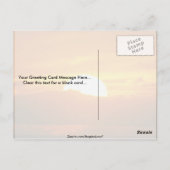 美しい夕日:ムーア人、外側のリーフパス、タヒチ ポストカード (裏面)