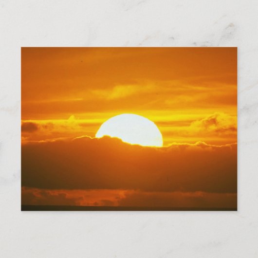 美しい夕日:ムーア人、外側のリーフパス、タヒチ ポストカード (正面)