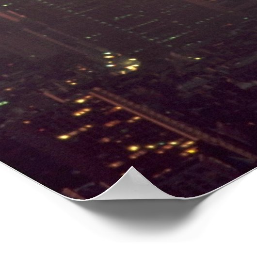 美しい夕日:世界貿易センターの夕日 ポスター (角)