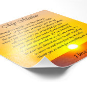 美しい夕日「母へ」フォトバース フォトプリント (角)