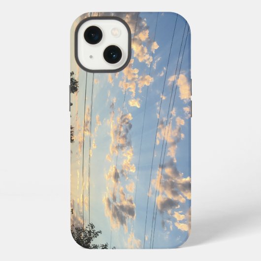 美しい夕焼けと雲 iPhoneケース (裏面)