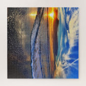 美しい夕焼けのビーチ ジグソーパズル (横)