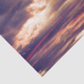 美しい夕焼けの雲 オレンジ色と紫色の空 薄葉紙 (詳細)