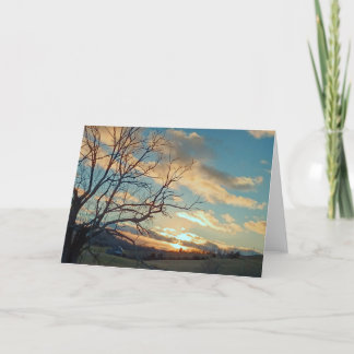 美しい夕焼けの5x7カード サンキューカード