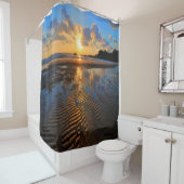 美しい夕焼けバイザビーチ シャワーカーテン (インサイチュ)