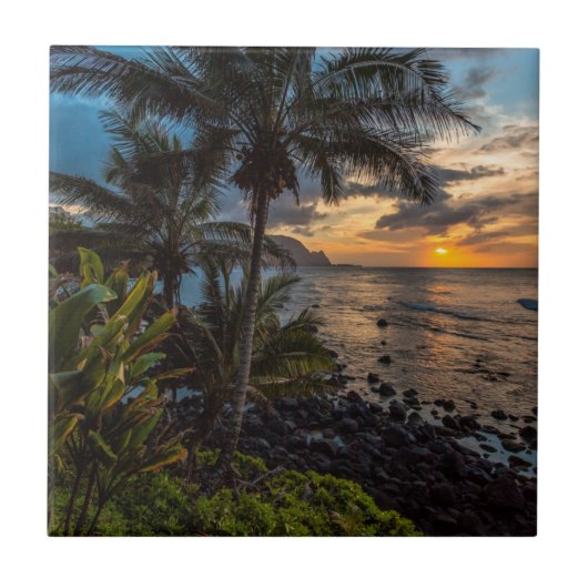 美しい夕焼け2 タイル (正面)