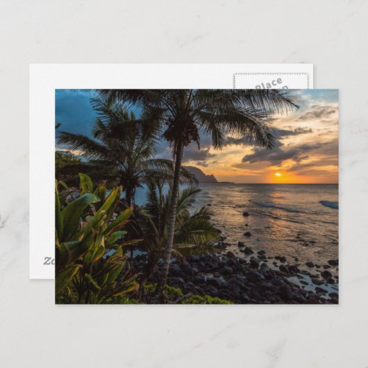 美しい夕焼け 2 ポストカード (正面/裏面)