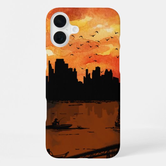 美しい夕焼け iPhone 16 Pro カー iPhoneケース (裏面)