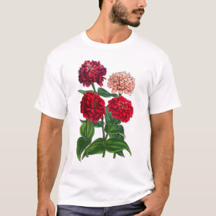 美しい多彩のジニアの庭師のTシャツ Tシャツ