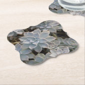 美しい多肉植物写真 ペーパーコースター (アングル)