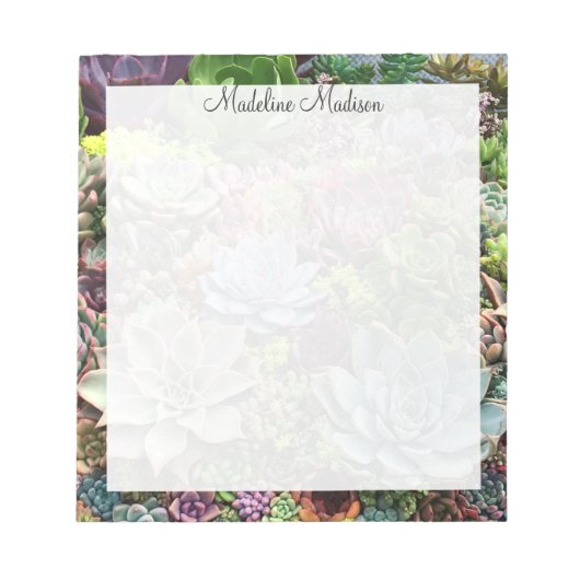 美しい多肉植物 ノートパッド (正面)