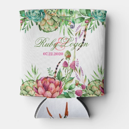 美しい多肉結婚クーラーボックス 缶クーラー (正面)