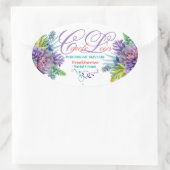 美しい多肉肌オーガニックのステッ気にクカー 楕円形シール (バッグ)