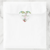 美しい多肉類の結婚式用シール ハートシール (バッグ)