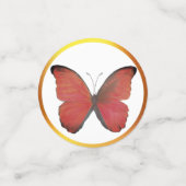 美しい多色の蝶とゴールドフレーム コンフェッティ (スモール正面)