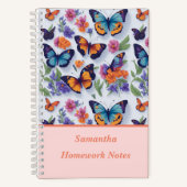 美しい多色の蝶の子供学校 ノートブック (正面)