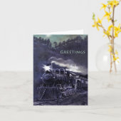 美しい夜の列車のすべての行事Notecard カード (黄色い花)