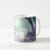 美しい夜の満月ゴーストハロウィン コーヒーマグカップ (正面右)