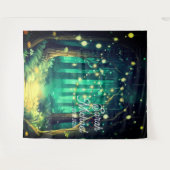 美しい夜の結婚式の背景 タペストリー (正面(横))