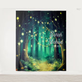 美しい夜の結婚式の背景 タペストリー (正面)