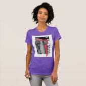 美しい夜の都市 女性の脚 グラフィックTシャツ Tシャツ (正面フル)