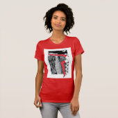 美しい夜の都市 女性の脚 グラフィックTシャツ Tシャツ (正面フル)