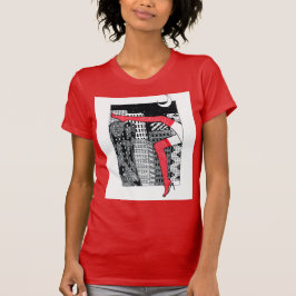 美しい夜の都市 女性の脚 グラフィックTシャツ  Tシャツ