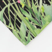 美しい夜景のさくらんぼの花 フリースブランケット (角)