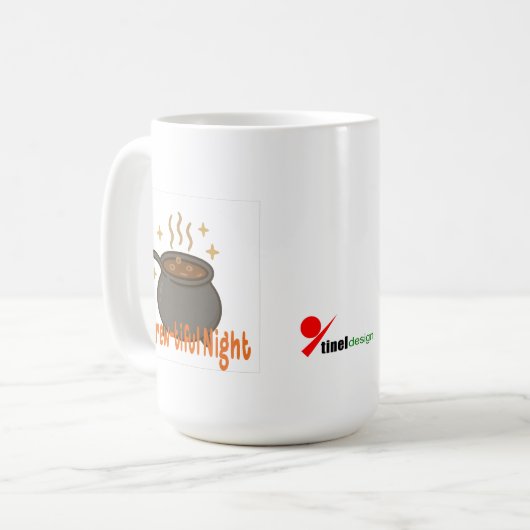美しい夜 - コーヒーの魔法鍋 コーヒーマグカップ (正面左)