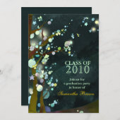 美しい夜: 卒業のパーティの招待状 招待状 (正面/裏面)