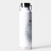 美しい夢と穏やかな雪ふくろう ウォーターボトル (正面)