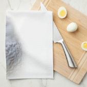 美しい夢と穏やかな雪ふくろう キッチンタオル (四つ折り)