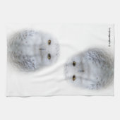 美しい夢と穏やかな雪ふくろう キッチンタオル (横)