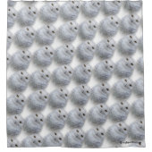 美しい夢と穏やかな雪ふくろう シャワーカーテン (正面)