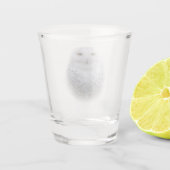 美しい夢と穏やかな雪ふくろう ショットグラス (裏面)