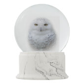 美しい夢と穏やかな雪ふくろう スノーグローブ (正面)