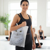 美しい夢と穏やかな雪ふくろう トートバッグ