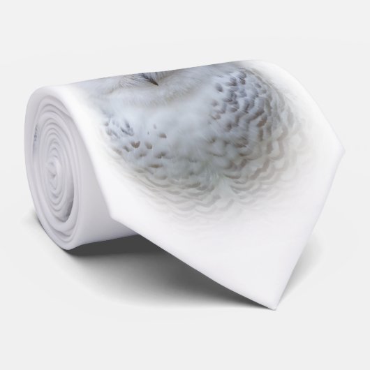 美しい夢と穏やかな雪ふくろう ネクタイ (ロール)