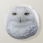 美しい夢と穏やかな雪ふくろう ラウンドクッション (裏面)