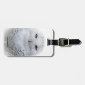 美しい夢と穏やかな雪ふくろう ラゲッジタグ (正面横)