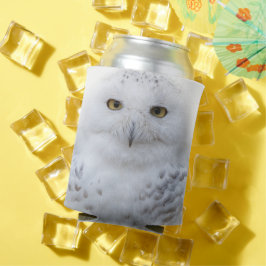 美しい夢と穏やかな雪ふくろう 缶クーラー