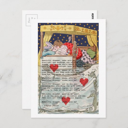 美しい夢の人が私に目覚める ポストカード (正面/裏面)