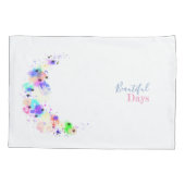 美しい夢モダンデイジーの水色の渦巻き 枕カバー (裏面)