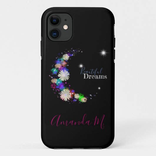 美しい夢モダンデイジーの水色の渦巻き Case-Mate iPhoneケース (裏面)