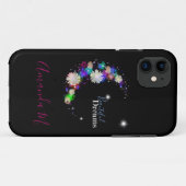 美しい夢モダンデイジーの水色の渦巻き Case-Mate iPhoneケース (裏面(横))