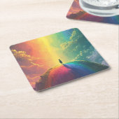 美しい夢 スクエアペーパーコースター (アングル)