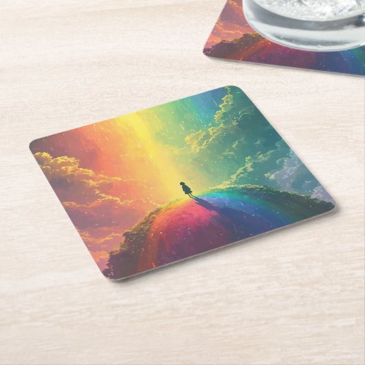 美しい夢 スクエアペーパーコースター (アングル)