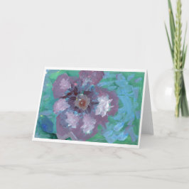 美しい大きな紫色の花のノートカード カード