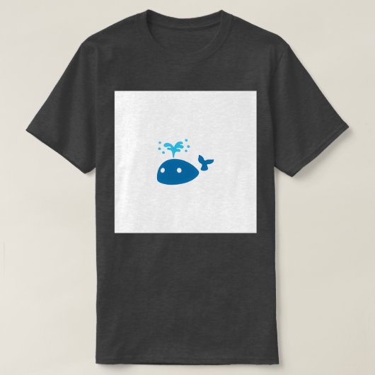 美しい大きな青いクジラ Tシャツ (デザイン正面)