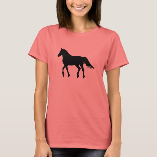 美しい大きな黒馬 Tシャツ (正面)